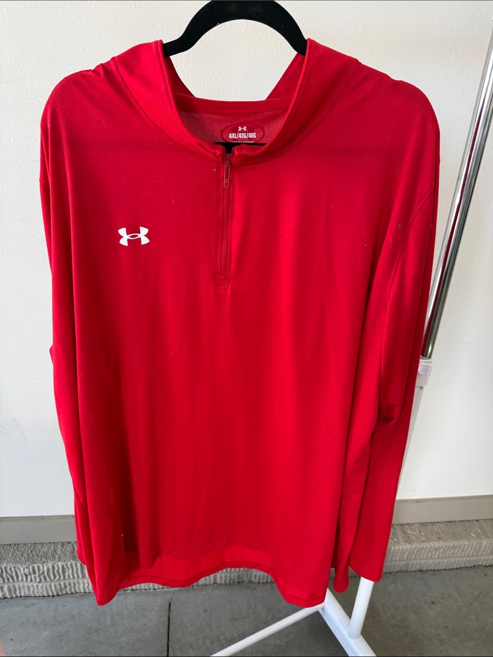 Under Armour Red Half-Zip Performance Top